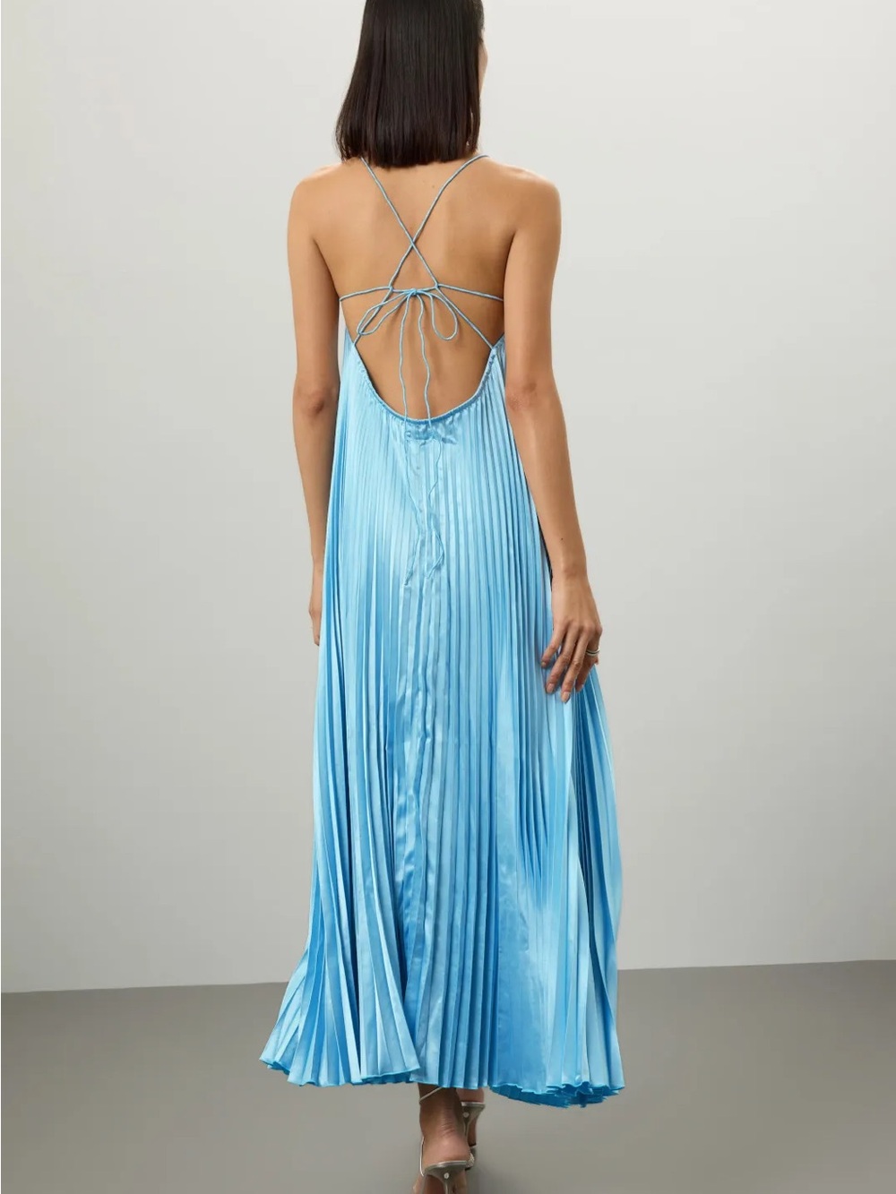 L’Idee Summer Blue Ete Pleated Midi-Dress - Picture 3 of 6